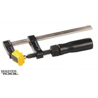Струбцина столярная тип "F" MasterTool GM 1000*120 мм, 3200Н, деревянная ручка, DIN5117 (Арт.: 07-0007)