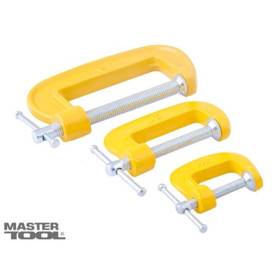 Струбцины столярные тип "G" MasterTool GM набор 3 шт (25мм; 45мм; 70мм) (Арт.: 07-0300)