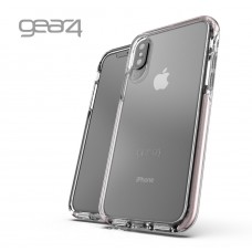 Фирменный противоударный чехол Gear4 Piccadilly Clear Rose D3O IP для iPhone X Xs