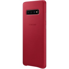 Чехол защитный натуральная кожа Samsung Galaxy S10 SM-G973 Leather Cover Красный