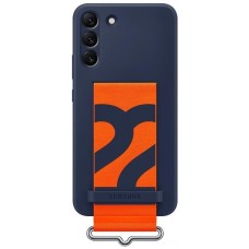 Защищенный чехол Samsung Galaxy S22 Plus Silicone Cover With Strap SM-S906 Blue Синий