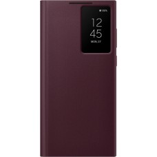 Смарт чехол книжка Samsung Galaxy S22 Ultra SM-S908 S-View Flip Cover (Clear View) Burgundy