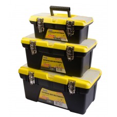 Ящики для инструмента MasterTool GM комплект 3шт.13"+16"+19", съемные органайзеры, мет. замки (79-2313/2316/2319) (Арт.: 79-2004)