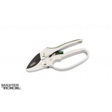 Секатор садовый с храповым механизмом MasterTool GM 185 мм, ручки AL+TPR, лезвие SK5+ТЕФЛОН (Арт.: 14-6118)