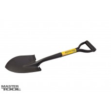 Лопата штыковая дорожная MasterTool GM с металлической ручкой 150*205мм L - 670мм порошковая покраска (Арт.: 14-6276)
