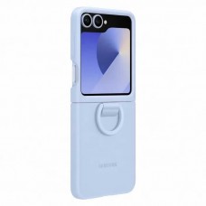 Чехол Samsung Z Flip 6 Silicone Case with Ring Голубой