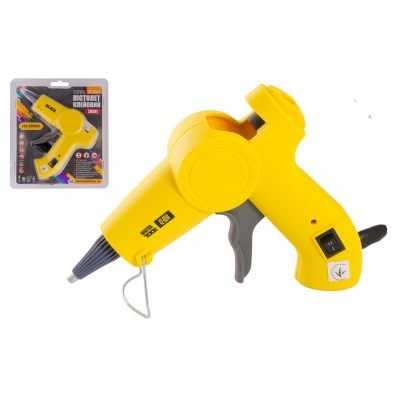 Пистолет клеевой MasterTool GM Ø  7,2 мм  200 Вт 5 г/мин "Капля-Стоп" с переключ. темп. режима и LED-индикатором (Арт.: 42-0514)