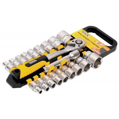 Набор насадок торцевых MasterTool GM PROFI CrV 1/2”  8-32 мм, трещотка 72Т, 20 шт (Арт.: 78-1220)