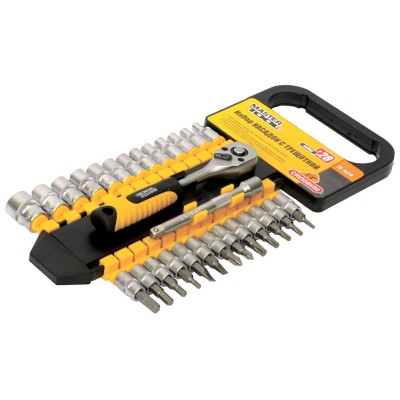 Набор насадок торцевых MasterTool GM PROFI CrV 1/4”  4-14 мм, трещотка 72Т, 28 шт (Арт.: 78-1428)