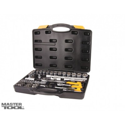 Набор насадок торцевых MasterTool GM PROFI CrV 1/4" - 1/2", трещотка 72Т, 72 шт, кейс (Арт.: 78-5072)