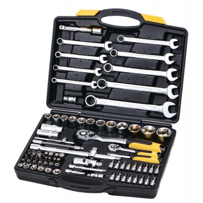 Набор ключей и насадок торцевых MasterTool GM PROFI 1/4” - 1/2”, трещотка 72Т, 82 шт, кейс (Арт.: 78-5182)