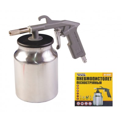 Пистолет пескоструйный пневматический MasterTool GM, НБ 1000 мл (Арт.: 81-8707)