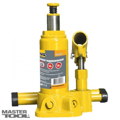 Домкрат гидравлический бутылочный MasterTool GM 2 т, 148-276 мм в пласт. кейсе (Арт.: 86-1021)