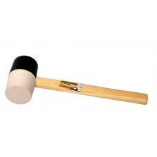 Киянка резиновая MASTERTOOL GM черно-белая 65 мм 450 г рукоятка из дерева (02-0322)