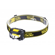 Фонарь MASTERTOOL GM налобный, 3 режима, 59*41*32 мм, COB LED, 3 x AAA, ABS 94-0811