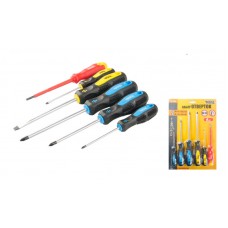Набор отверток MASTERTOOL GM 6 шт (PH0*75, 1*100, 2*125, SL3*75, 6*125, 4*100 диэлектр) (40-1146)