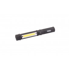 Фонарик MASTERTOOL GM магнитный, 168*24 мм, LED + COB LED, 3 x AAA, ABS 94-0806