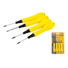 Набор отверток MASTERTOOL GM 4 шт точные (T5/T6/PH00/Spanner) (40-0190)