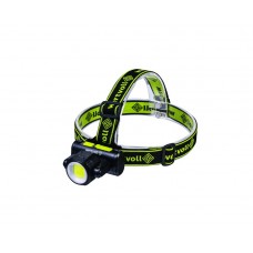 Фонарь налобный двухсторонний WERTVOLL GM 4 режима СREE LED/COB LED IP44 Li-ion 1200 mAh/t 8000 K/130 lum ABS 75х79х38 мм (RX-8012)