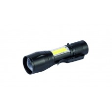 Фонарь с регулировкой фокуса WERTVOLL GM 3 режима LED/COB LED Li-ion 800 mAh/t 8000 K/300 lum AL 91х26 мм (RX-8003)