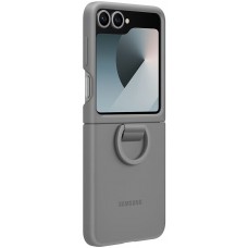 Чехол Samsung Z Flip 6 Silicone Case with Ring Серый